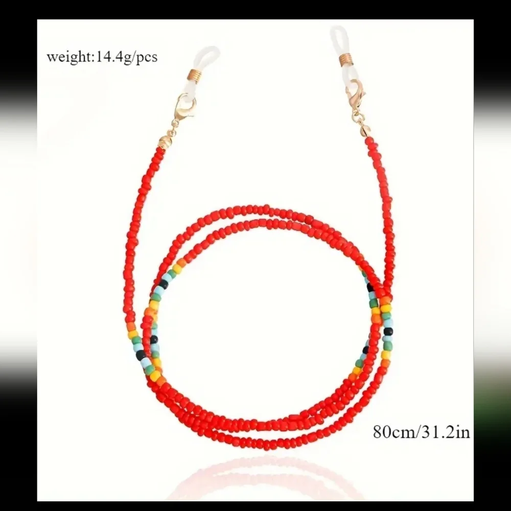 HANDCRAFTED GLASSBEAD/Chain BOHO EYEGLASS CHAIN